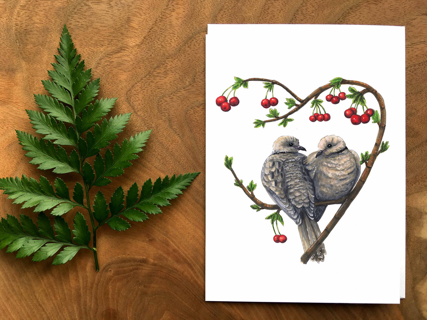 Carte de souhaits - Les tourtereaux