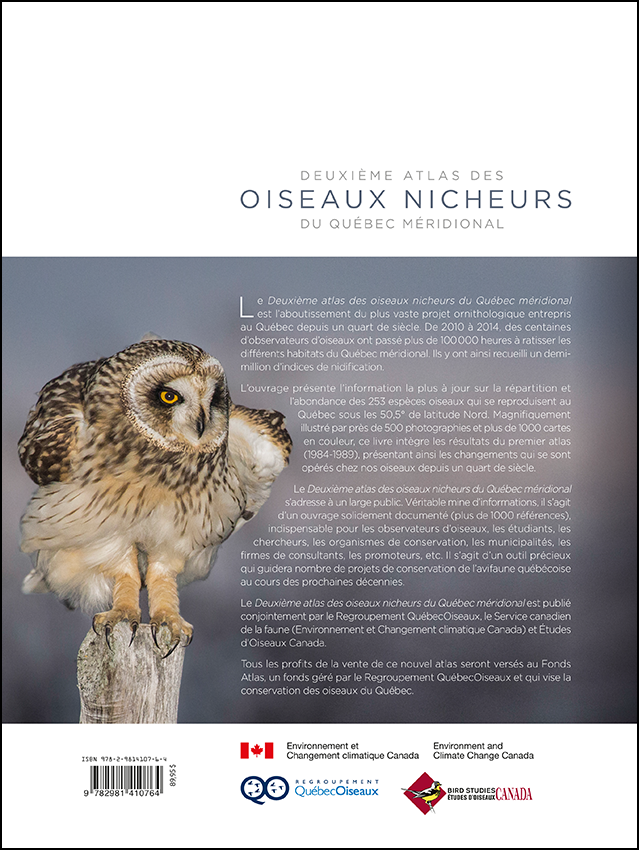 Deuxième Atlas des oiseaux nicheurs du Québec méridional