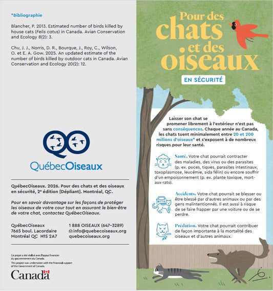 Dépliant Pour des chats et des oiseaux en sécurité
