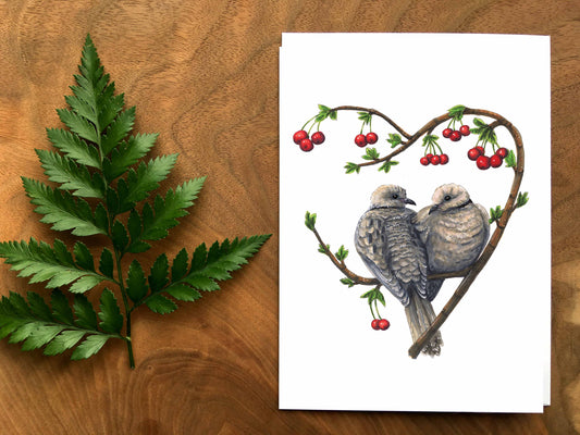 Carte de souhaits - Les tourtereaux
