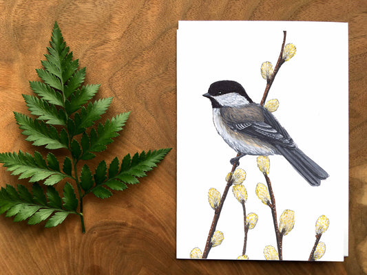 Carte de souhaits - Mésange et délicatesse printanière
