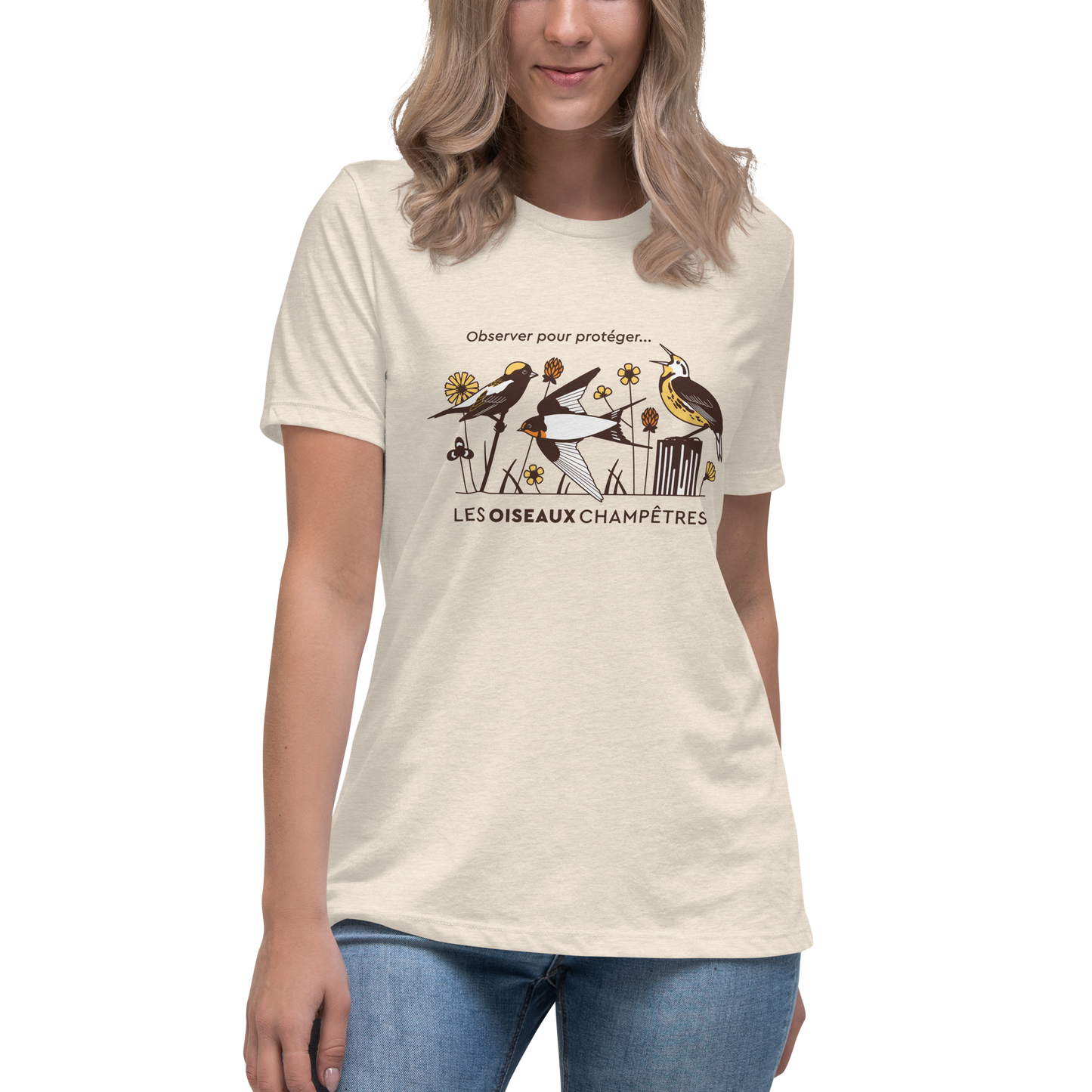 T-shirt Grand Défi Oiseaux champêtres pour femme