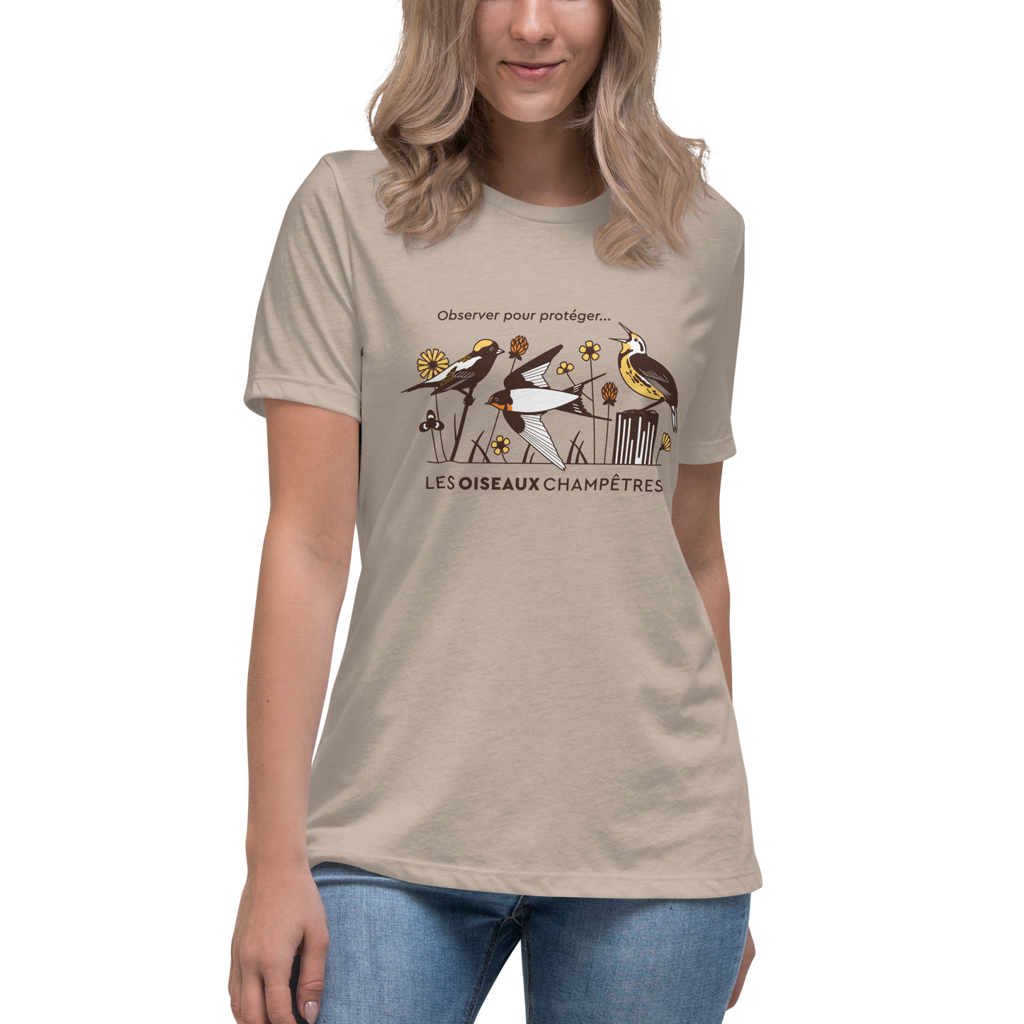 T-shirt Grand Défi Oiseaux champêtres pour femme