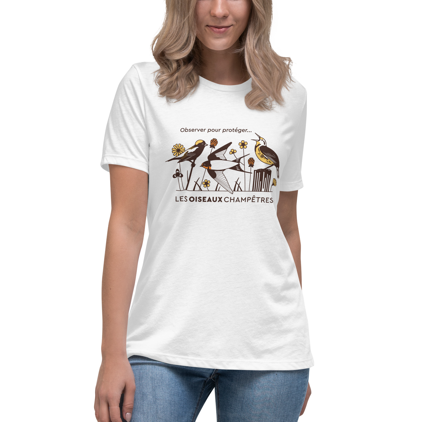 T-shirt Grand Défi Oiseaux champêtres pour femme