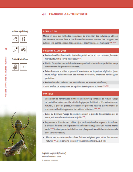 Aménagements et pratiques favorisant la protection des oiseaux champêtres (2e édition)